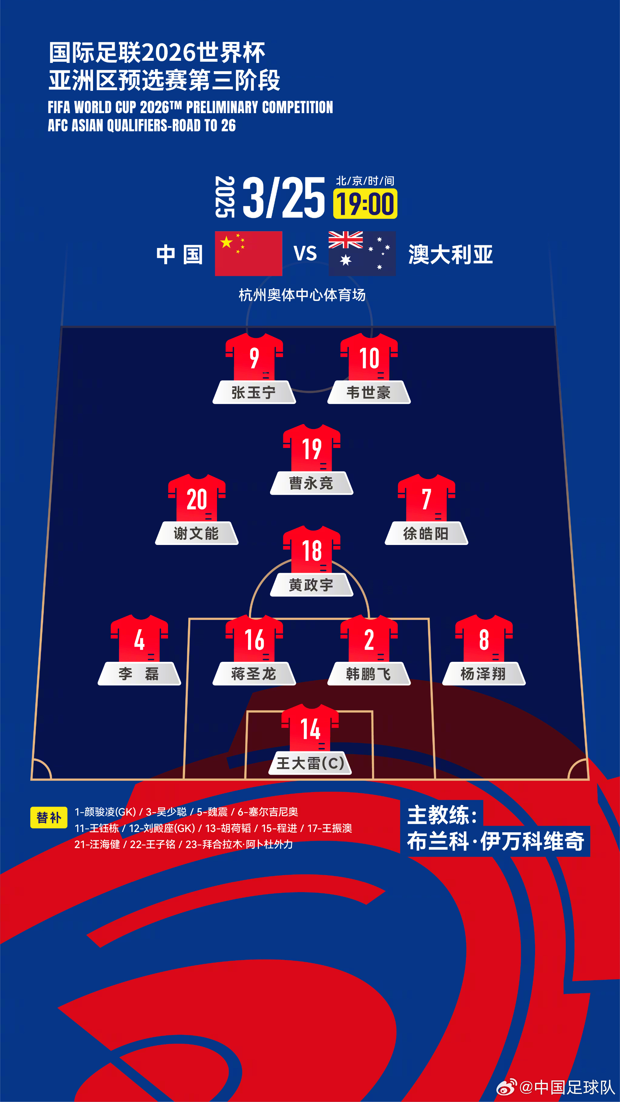  遭伊萬詬病！國足首發(fā)11人聯(lián)賽出場：僅4人鐵主力，楊澤翔0出場
