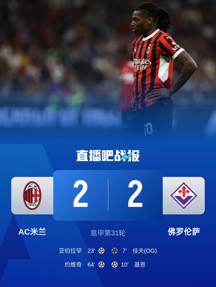  孔塞桑上任后米蘭有13場比賽先丟球落后，最終戰(zhàn)績?yōu)?勝1平6負(fù)